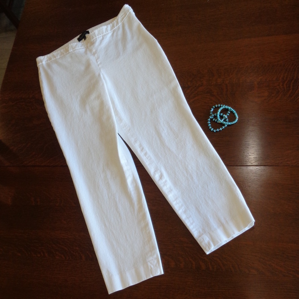 Talbots Women's Chatham Curvy Ankle Pants White 12 - Picture 2 of 12